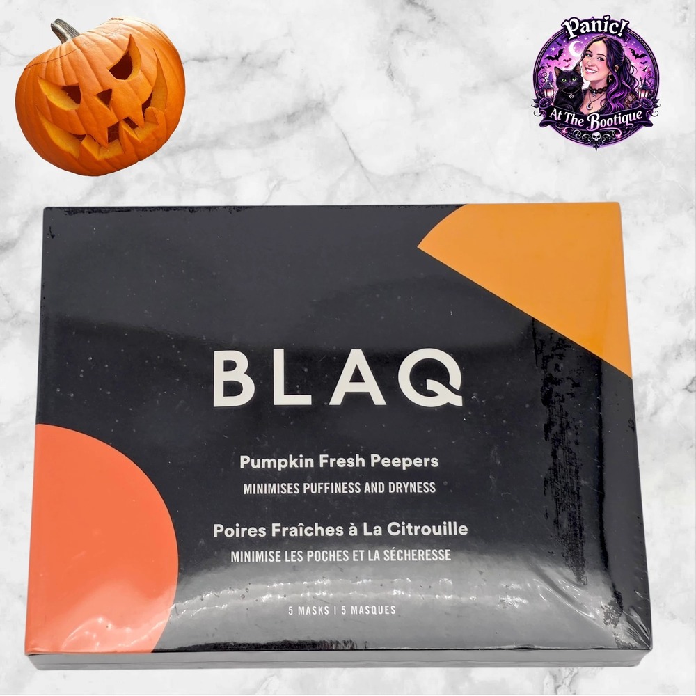 BLAQ Pumpkin Fresh Peepers Eye‎ Masks 5ct Hydrogel Under Eye Patches De-puffing